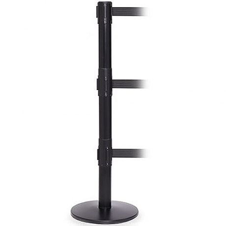 QueuePro 250 Triple Retractable Belt Barrier Post- 3.4 Metres